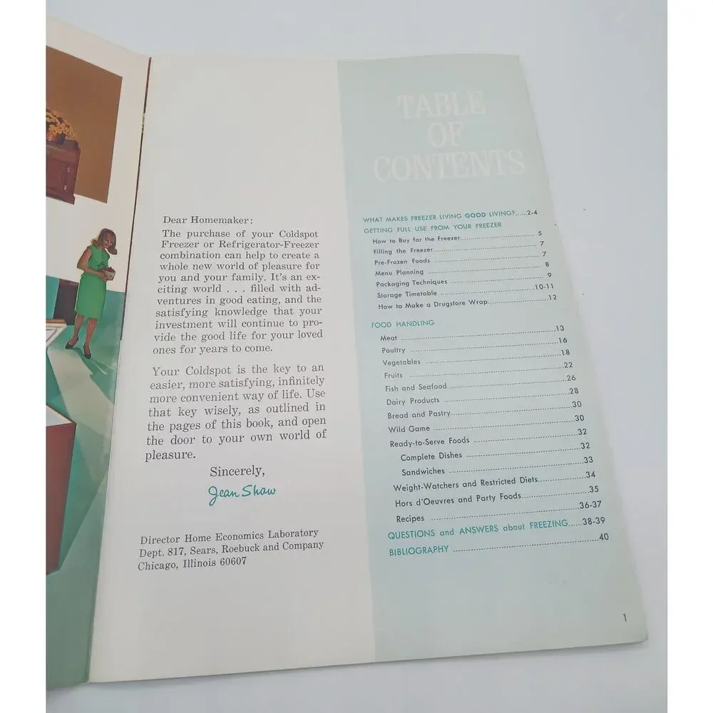 Vtg Sears Freezer Living Is Good Living W/ Coldspot Model 2849 1869 Guide Manual